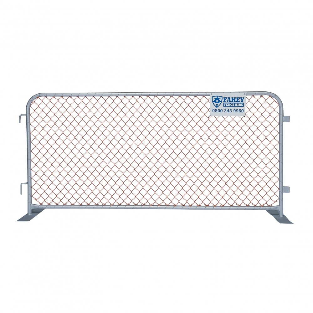 Orange mesh low construction barrier