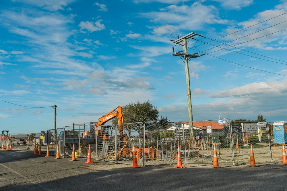 Christchurch building site fencing